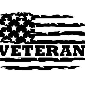 USA Patriotic US Veteran Flag vinyl decal sticker laptop, car, window 5x3